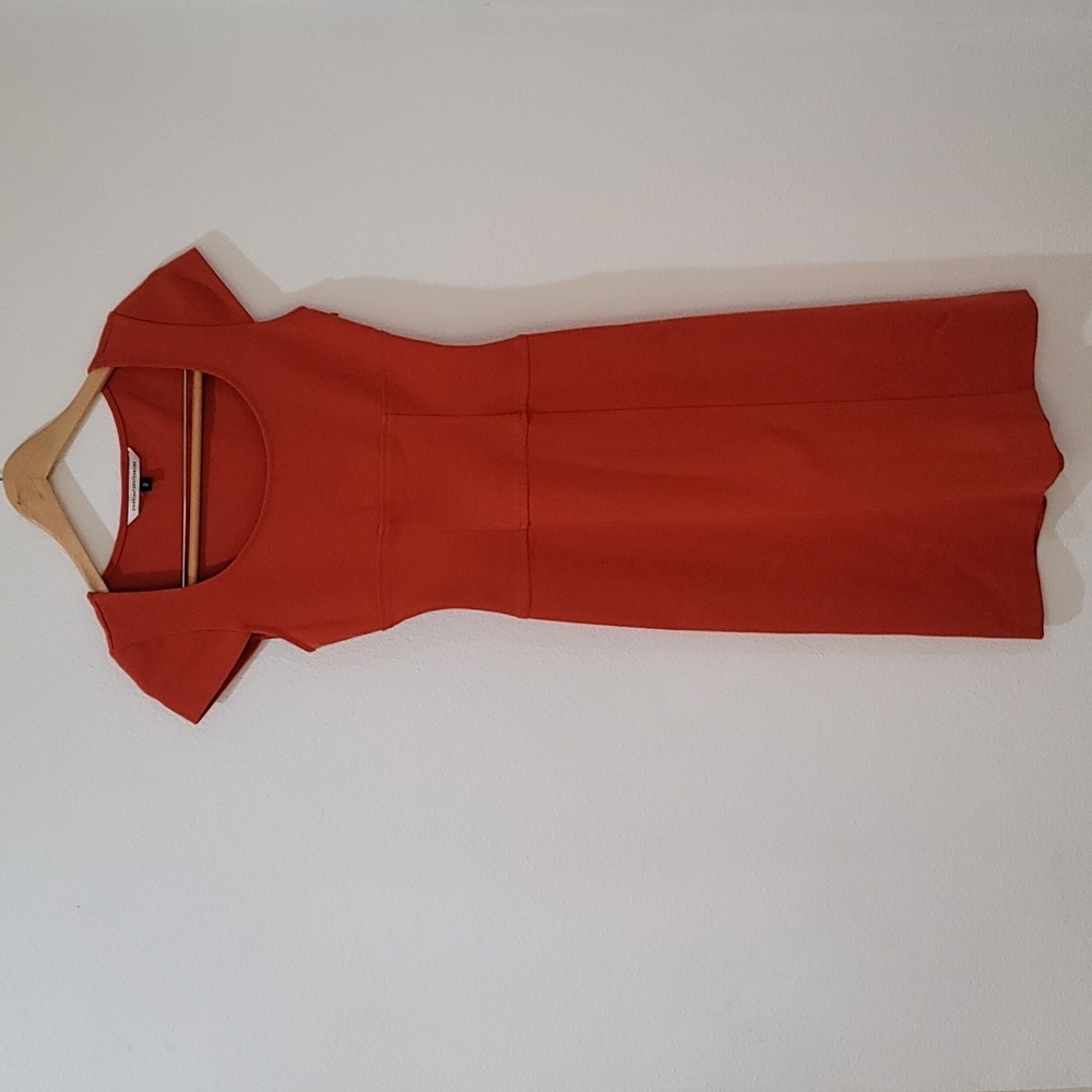 Diane von Furstenberg Burnt Orange Sheath Dress Size 2